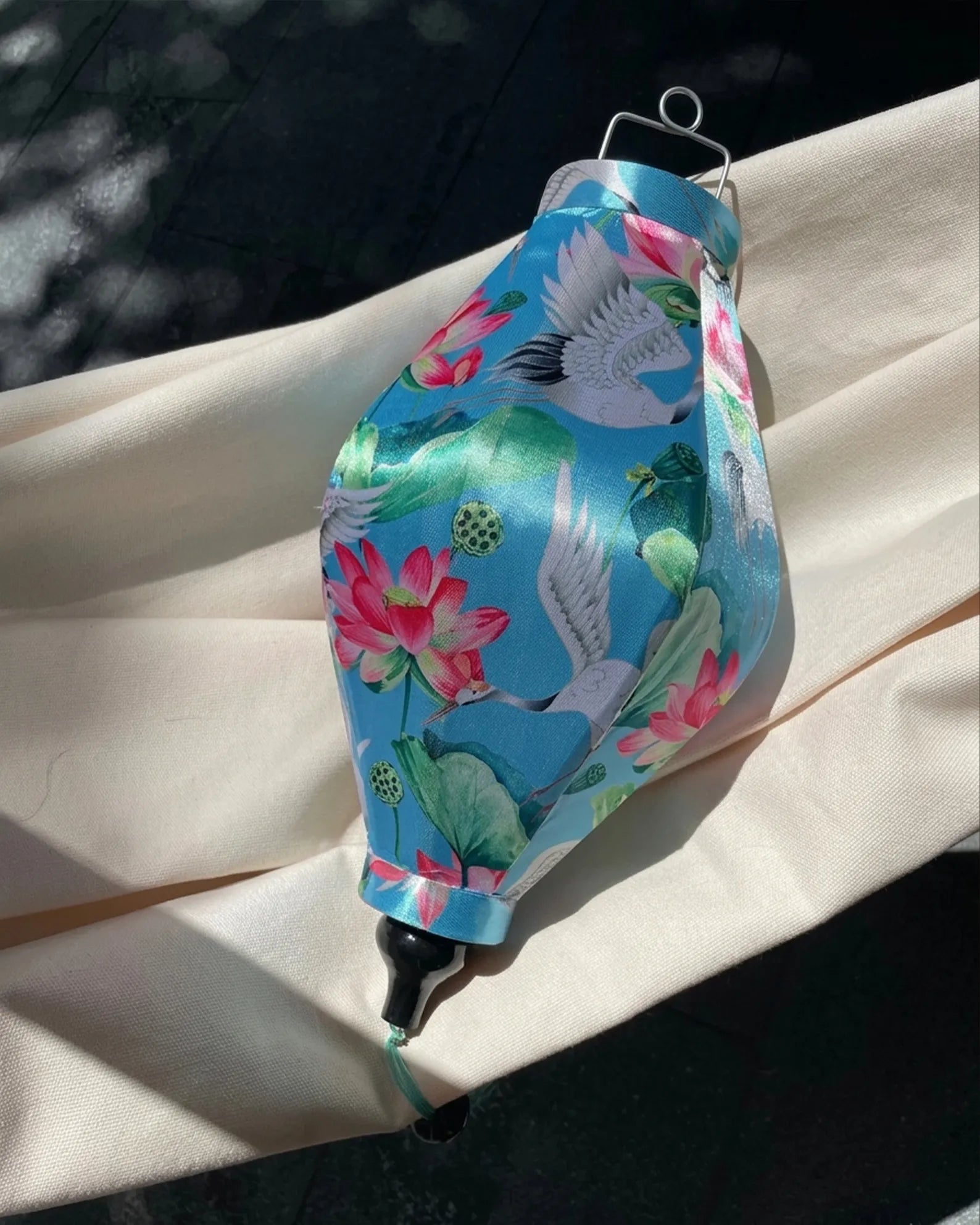 Waterproof Floral Lanterns 35cm, Fabric 15 Pattern, Outdoor Patio Decoration