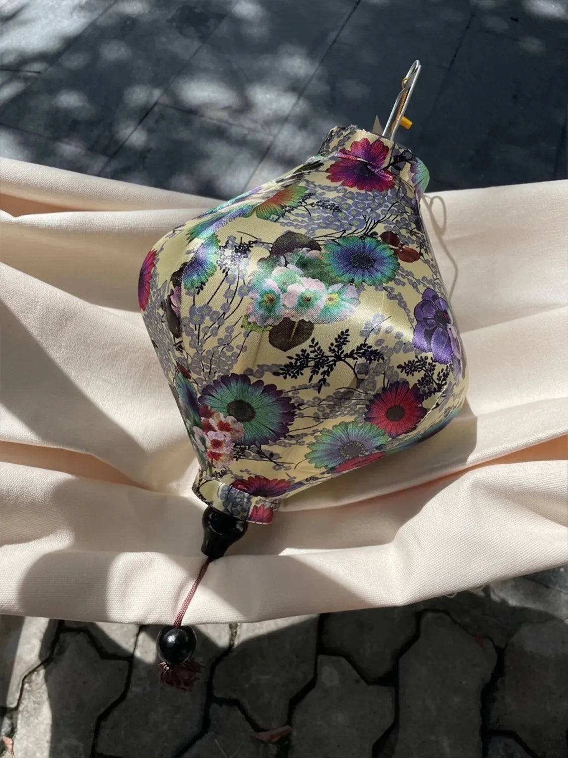 Waterproof Floral Lanterns 35cm, Fabric 17 Pattern, Outdoor Patio Decoration