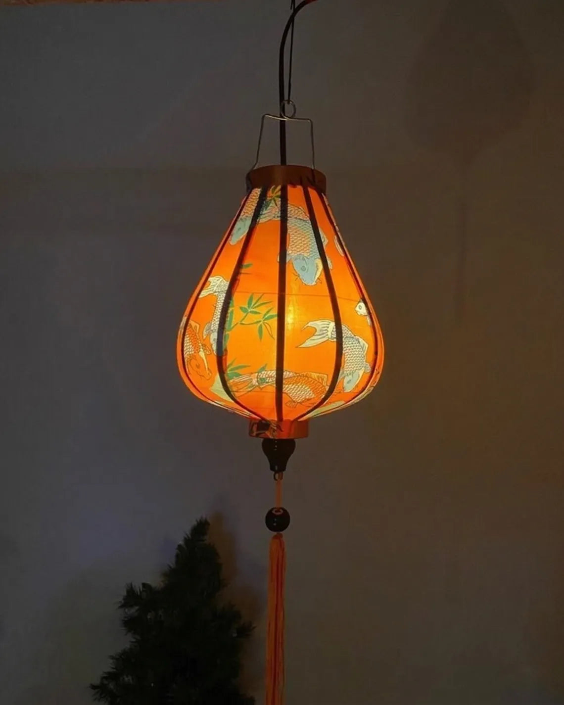 Waterproof Floral Lanterns 35cm, Fabric 18 Pattern, Outdoor Patio Decoration