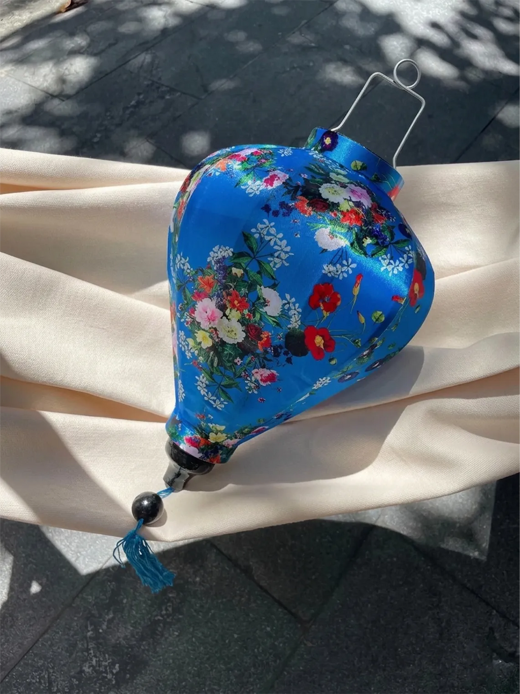 Waterproof Floral Lanterns 35cm, Fabric 9 Pattern, Outdoor Patio Decoration