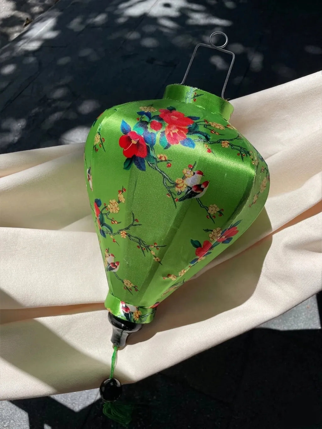 Waterproof Floral Lanterns 35cm, Fabric 2 Pattern, Outdoor Patio Decoration