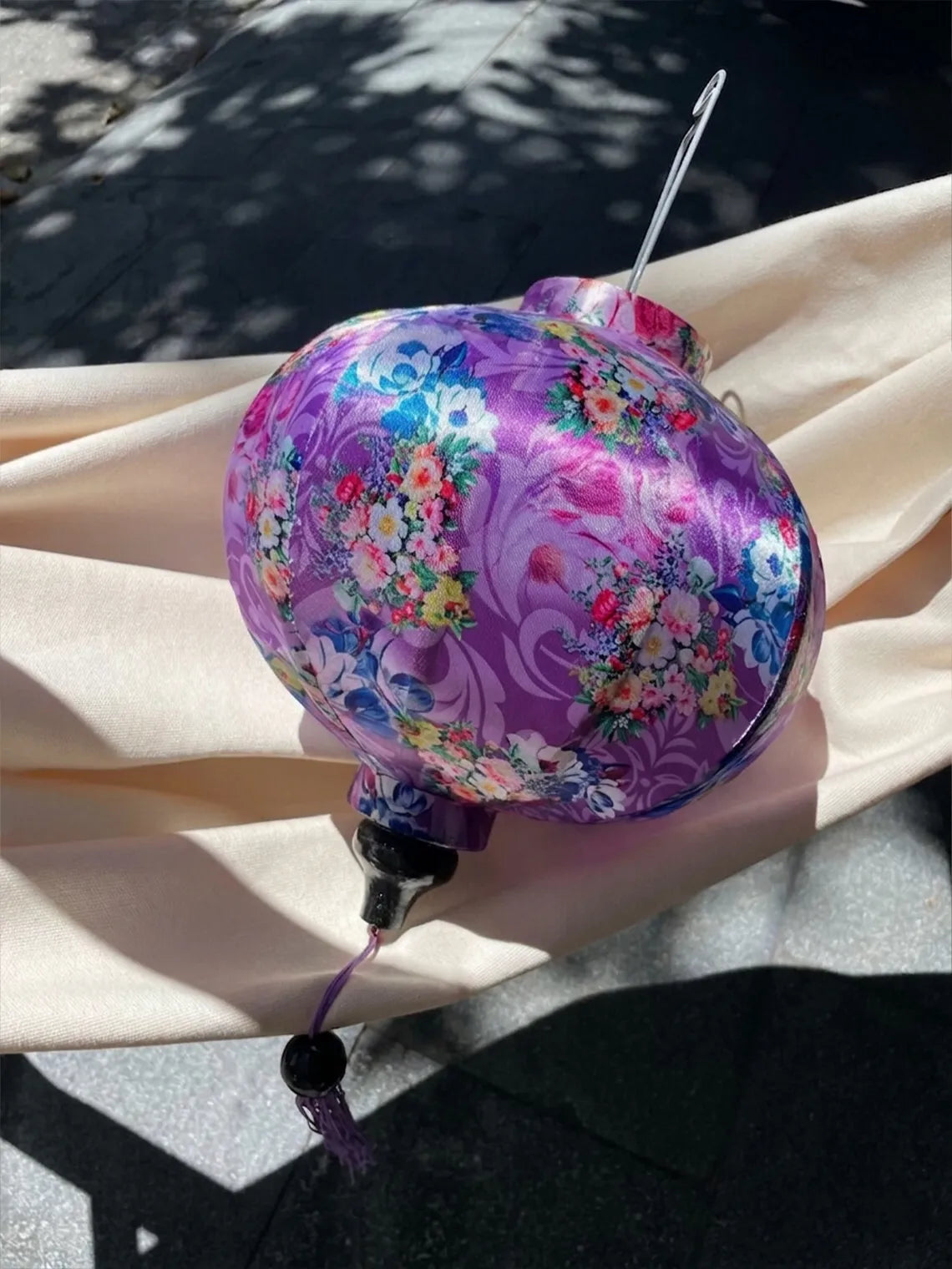Waterproof Floral Lanterns 35cm, Fabric 11 Pattern, Outdoor Patio Decoration
