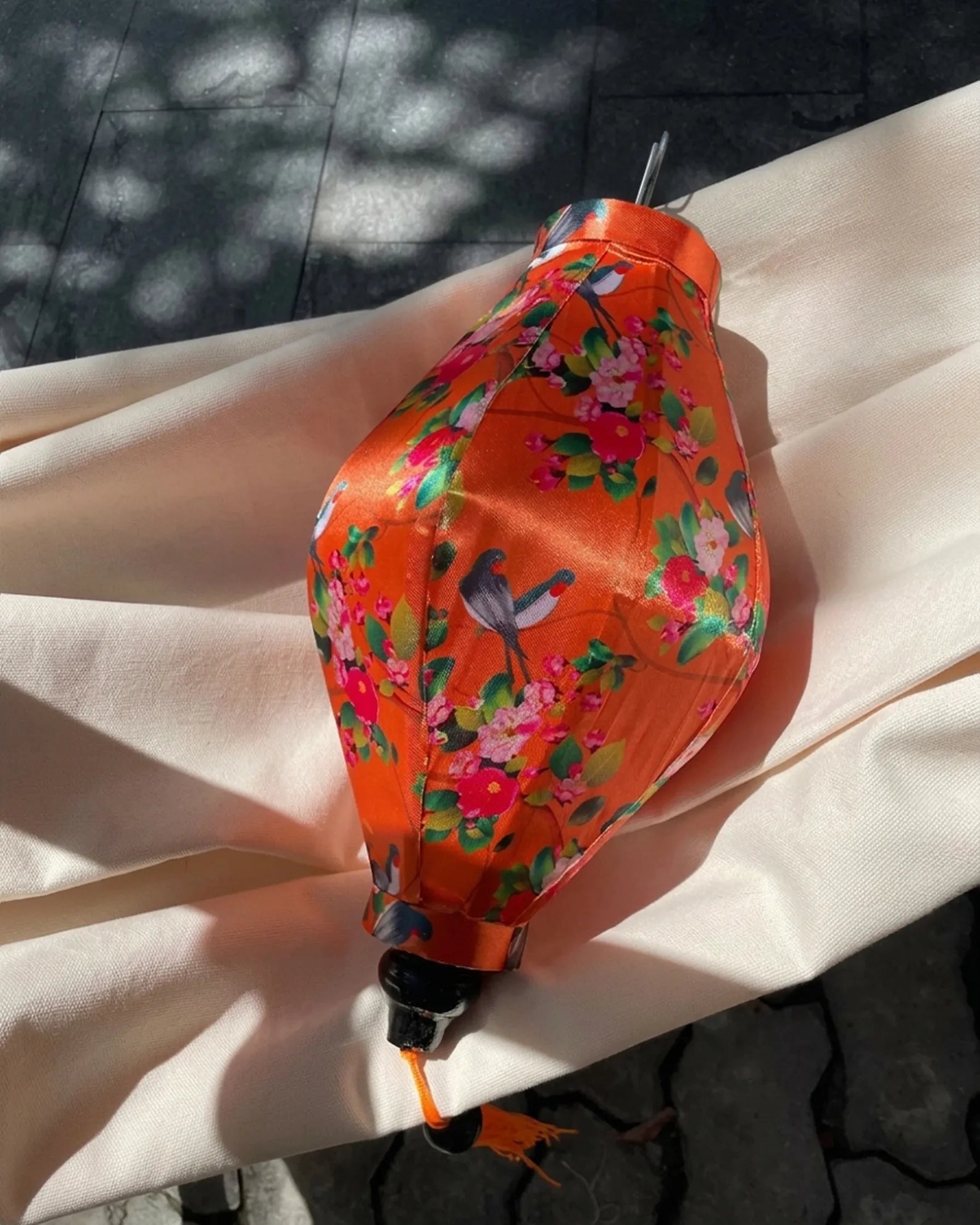 Waterproof Floral Lanterns 35cm, Fabric 19 Pattern, Outdoor Patio Decoration