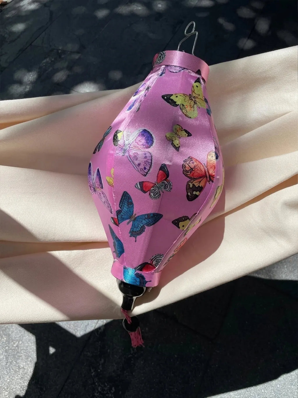 Waterproof Floral Lanterns 35cm, Fabric 8 Pattern, Outdoor Patio Decoration