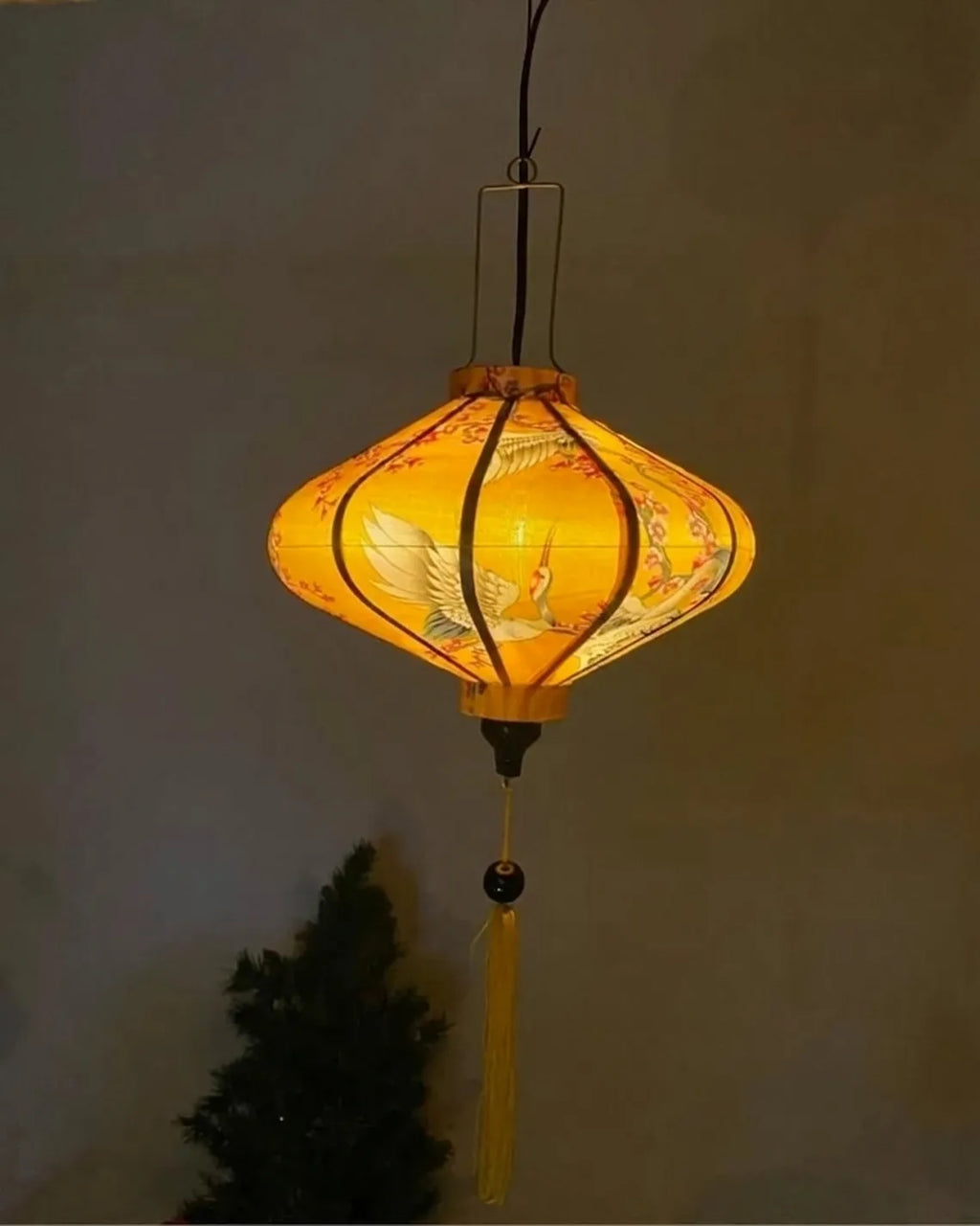Waterproof Floral Lanterns 35cm, Fabric 3 Pattern, Outdoor Patio Decoration