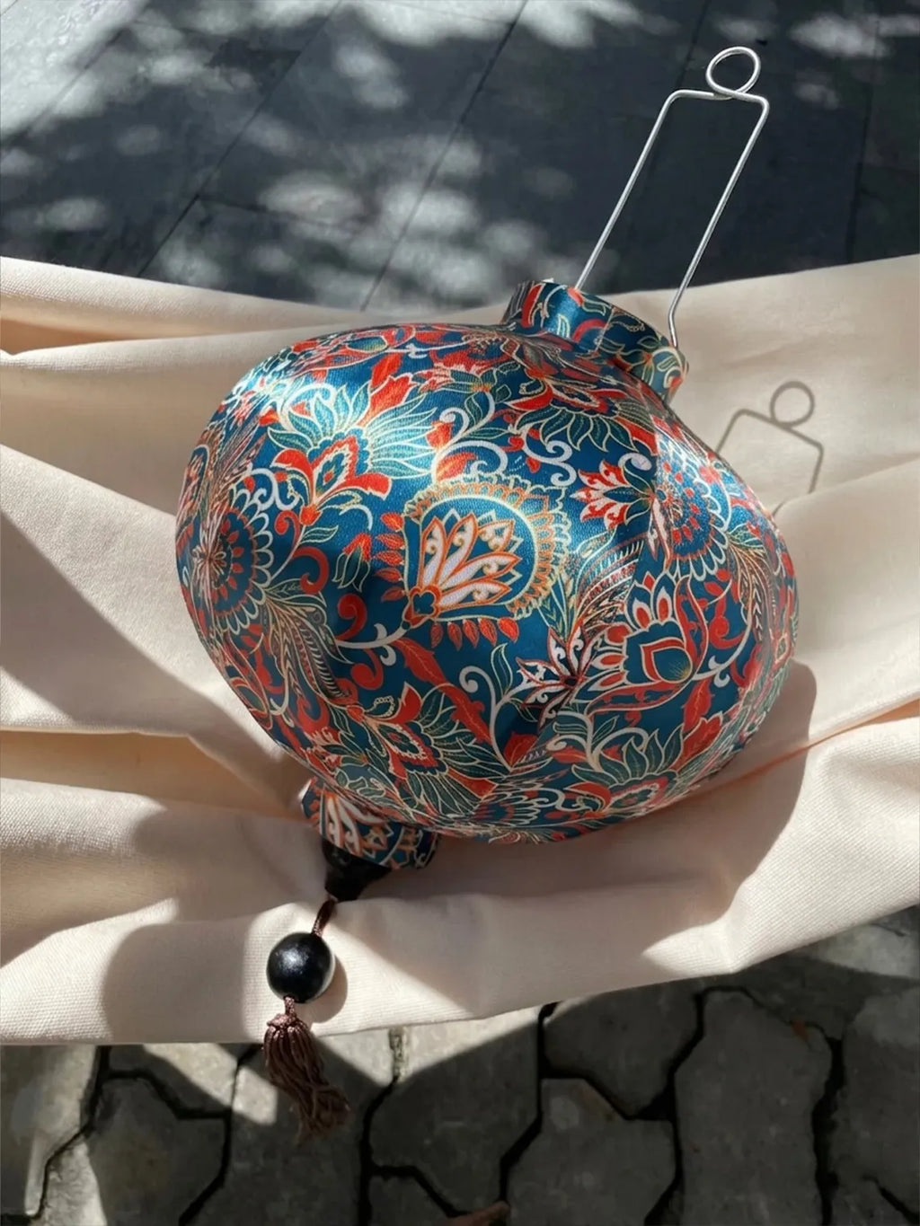 Waterproof Floral Lanterns 35cm, Fabric 14 Pattern, Outdoor Patio Decoration