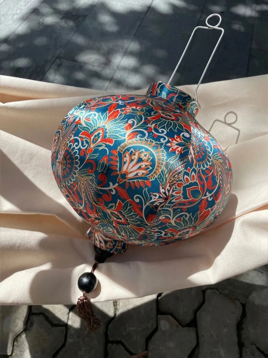 Waterproof Floral Lanterns 35cm, Fabric 14 Pattern, Outdoor Patio Decoration