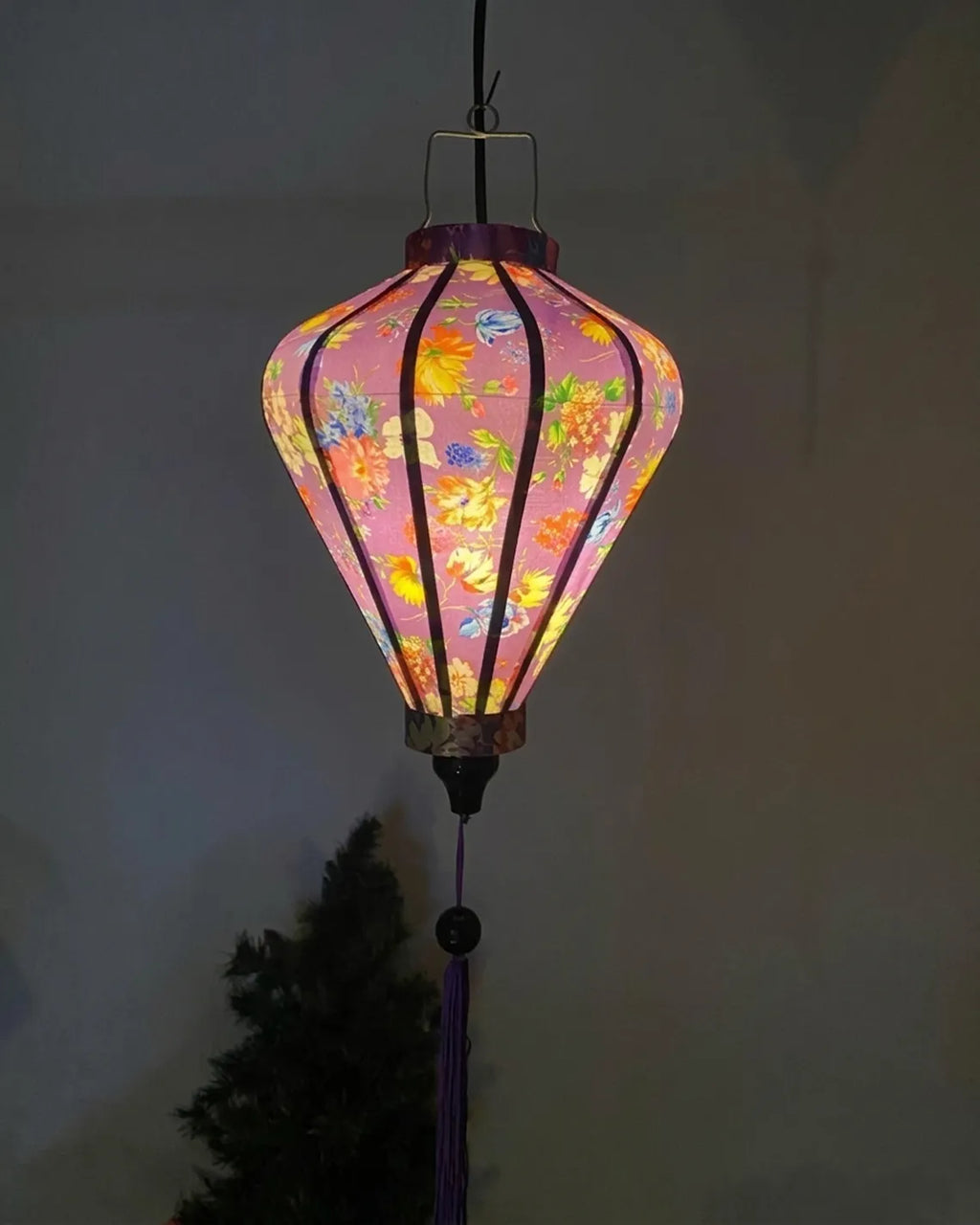 Waterproof Floral Lanterns 35cm, Fabric 27 Pattern, Outdoor Patio Decoration