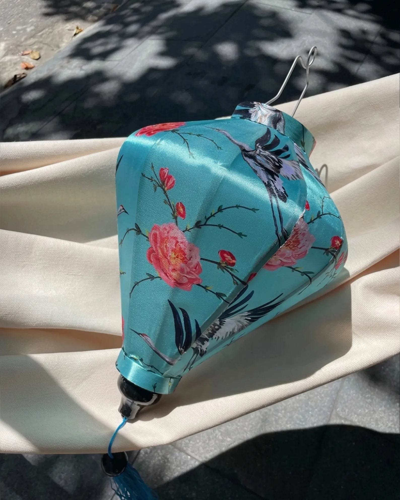 Waterproof Floral Lanterns 35cm, Fabric 36 Pattern, Outdoor Patio Decoration
