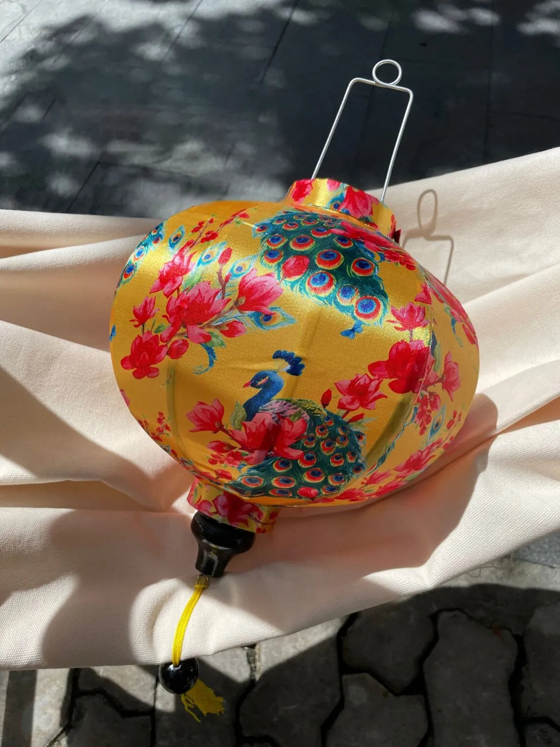 Waterproof Floral Lanterns 35cm, Fabric 32 Pattern, Outdoor Patio Decoration
