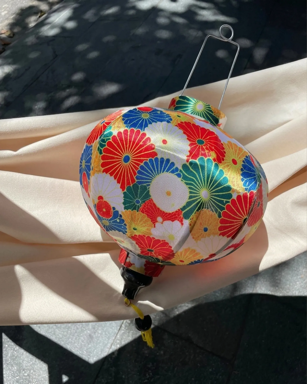 Floral Fabric Lanterns, Waterproof Outdoor Decor, Home & Patio Decoration