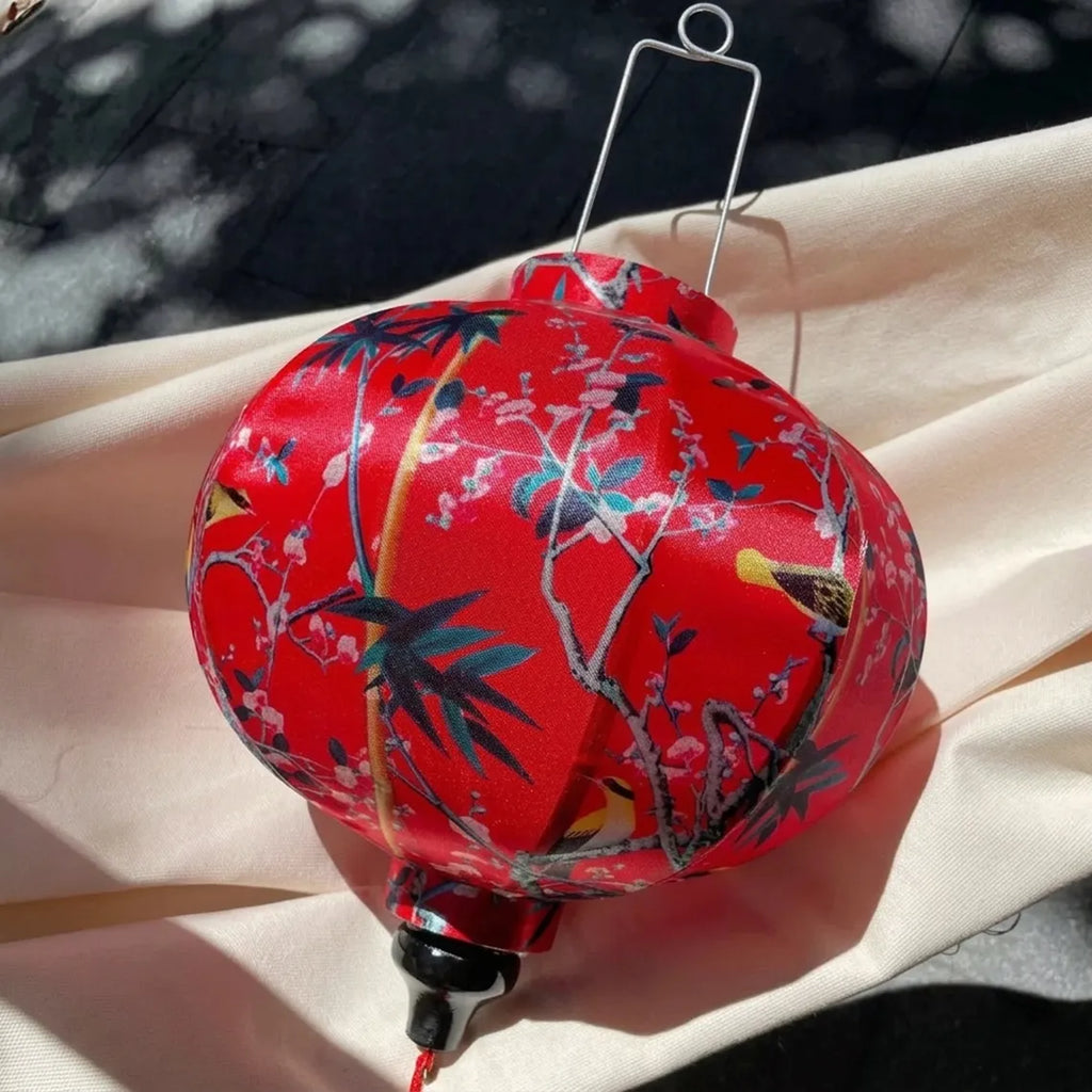 Waterproof Floral Lanterns 35cm, Fabric 1 Pattern, Outdoor Patio Decoration