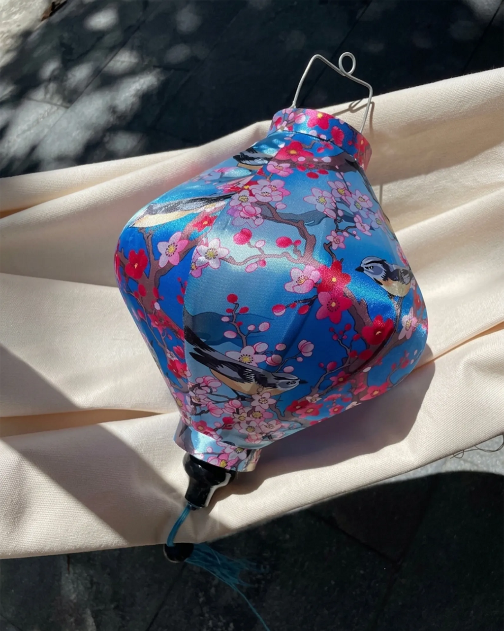 Waterproof Floral Lanterns 35cm, Fabric 34 Pattern, Outdoor Patio Decoration