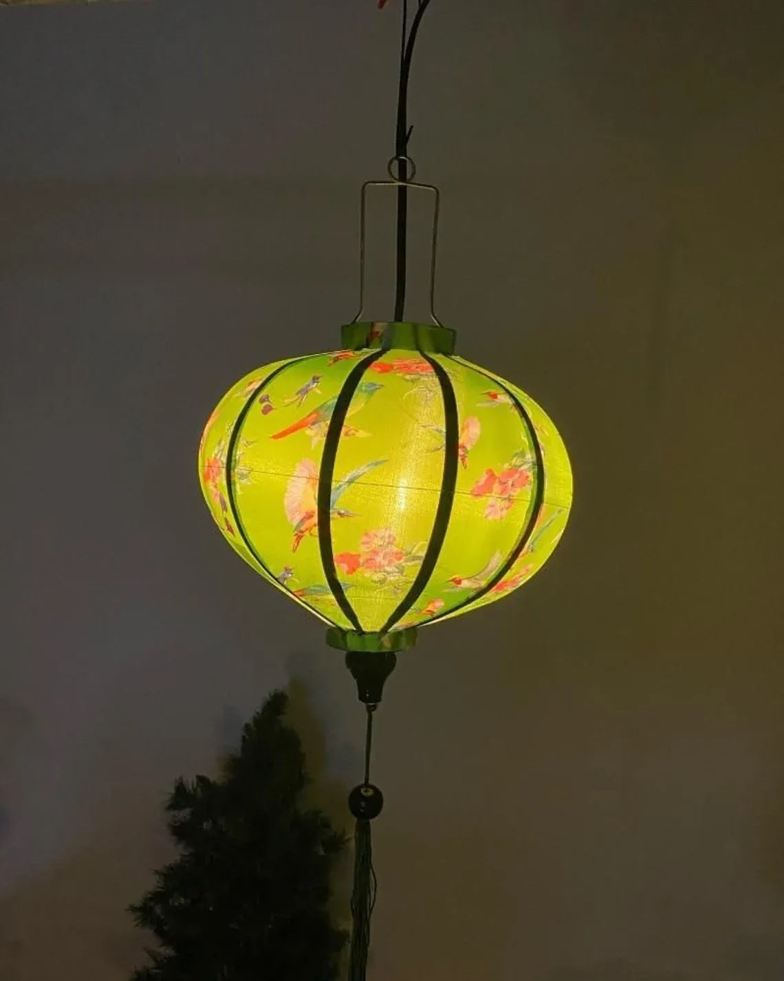 Waterproof Floral Lanterns 35cm, Fabric 2 Pattern, Outdoor Patio Decoration