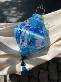 Waterproof Bamboo Lanterns 35cm, Fabric 12 Pattern, Outdoor Patio Decoration