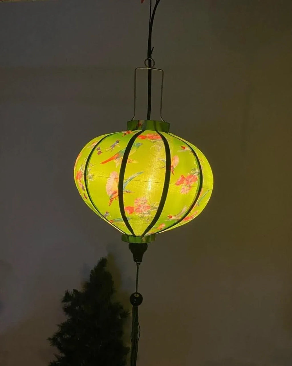 Waterproof Floral Lanterns 35cm, Fabric 2 Pattern, Outdoor Patio Decoration