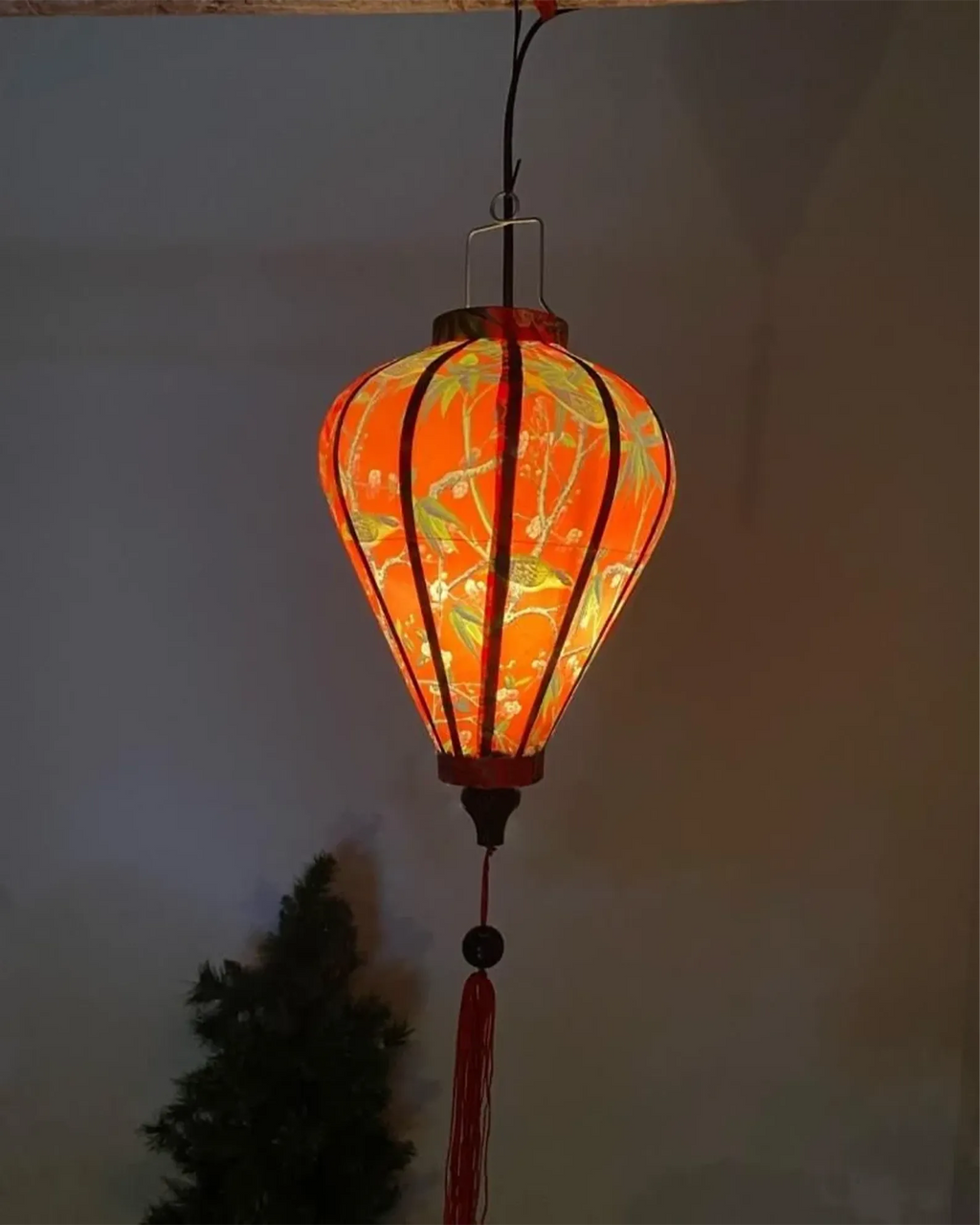Waterproof Floral Lanterns 35cm, Fabric 1 Pattern, Outdoor Patio Decoration