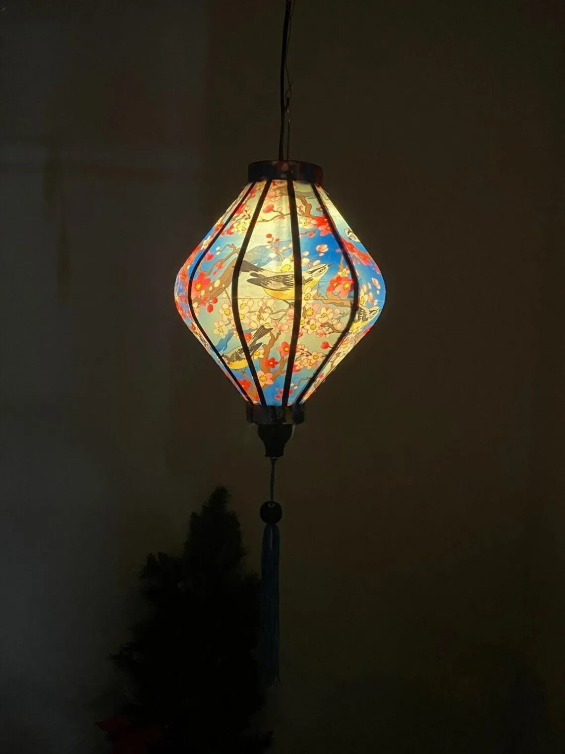 Waterproof Floral Lanterns 35cm, Fabric 34 Pattern, Outdoor Patio Decoration