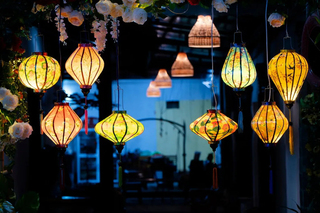 Set of 8 Hoi An Waterproof Lanterns 35cm, Wedding & Patio Decoration, Outdoor Hanging Decor