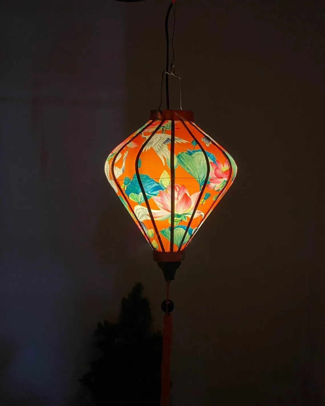 Waterproof Floral Lanterns 35cm, Fabric 39 Pattern, Outdoor Patio Decoration