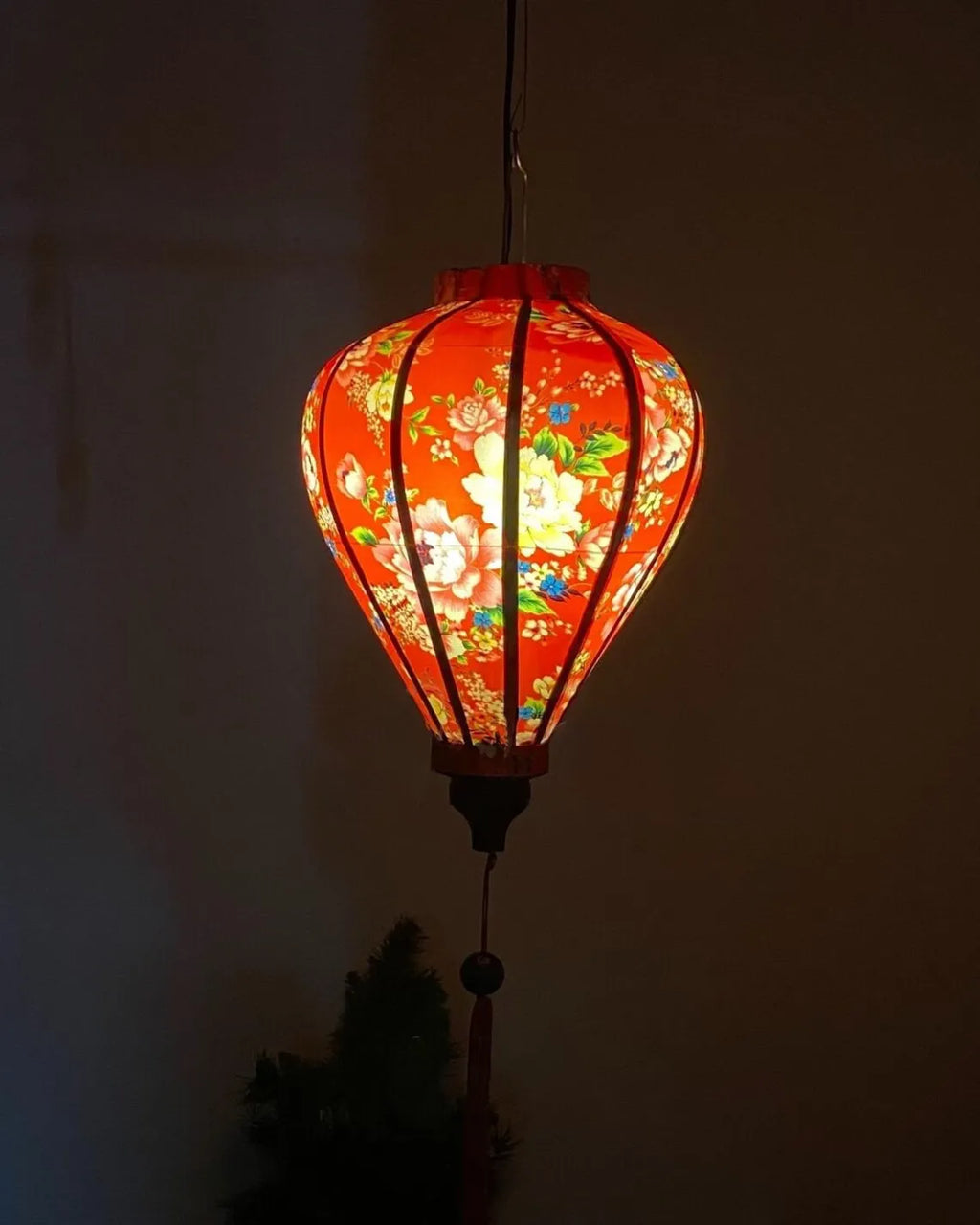 Waterproof Floral Lanterns 35cm, Fabric 37 Pattern, Outdoor Patio Decoration