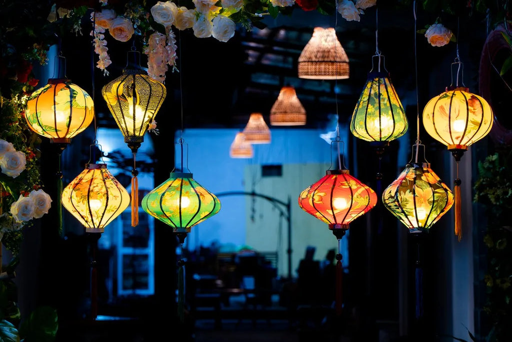 Set of 8 Hoi An Waterproof Lanterns 35cm, Wedding & Patio Decoration, Outdoor Hanging Decor