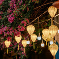 Set of 8 Hoi An Waterproof Lanterns 35cm, Fabric 21 Pattern, Outdoor Patio Decoration