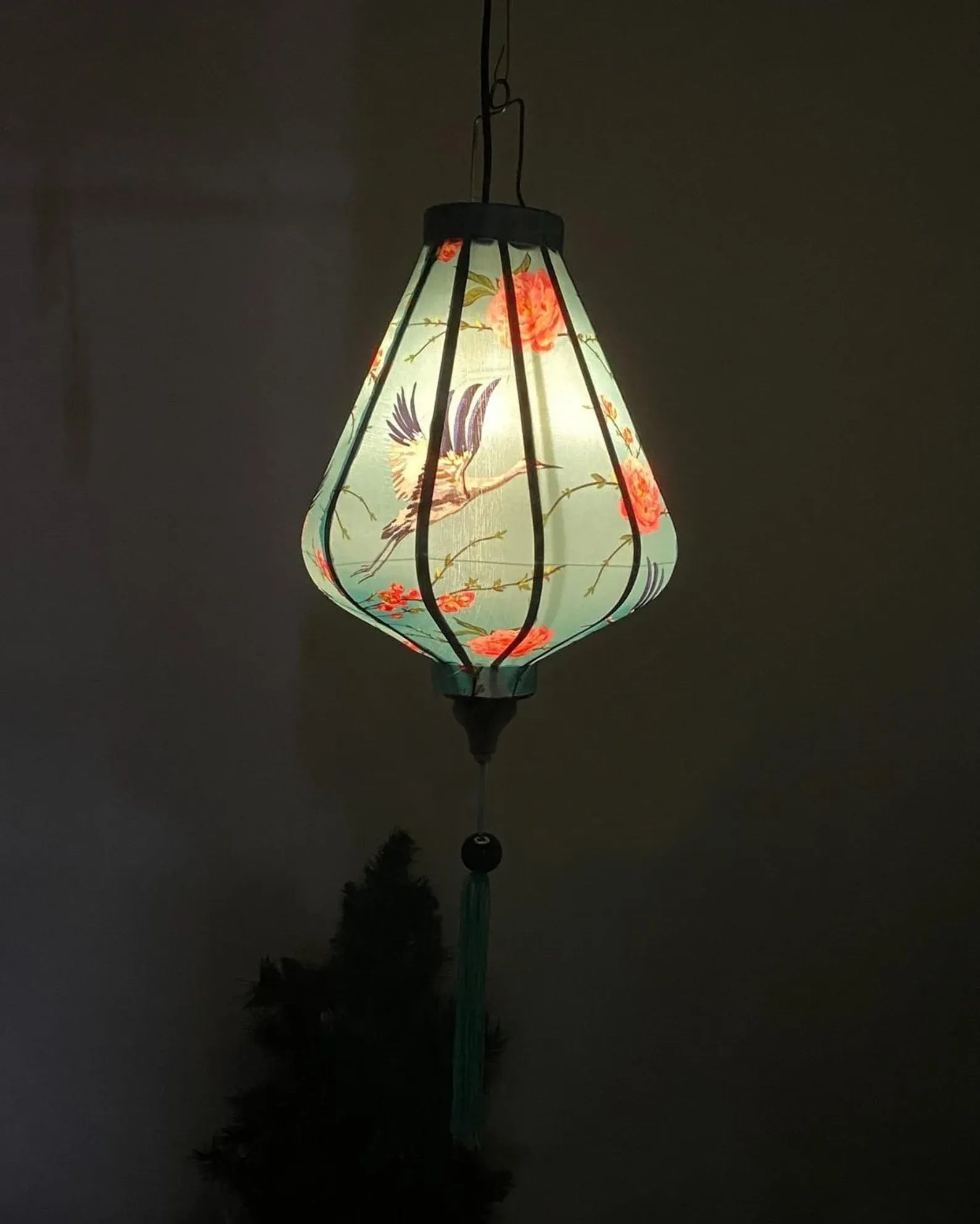 Waterproof Floral Lanterns 35cm, Fabric 36 Pattern, Outdoor Patio Decoration