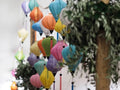 Set of 12 Hoi An Bamboo Lanterns 35cm, Mix Solid and Pastel Colors, Wedding & Patio Hanging Decor