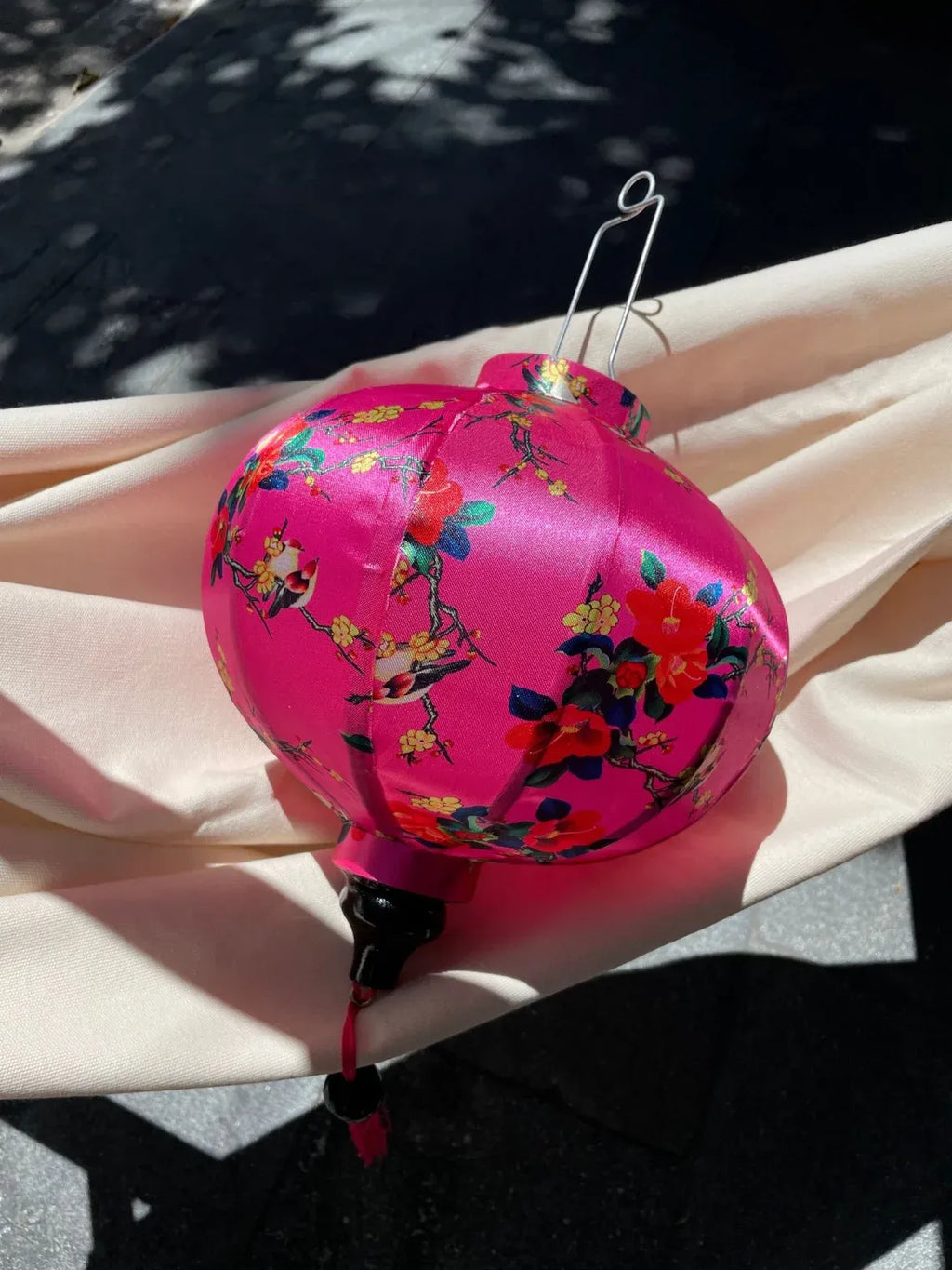 Waterproof Floral Lanterns 35cm, Fabric 5 Pattern, Outdoor Patio Decoration